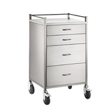 CubicHealth Stainless Steel Anaesthetic Trolley 4 Drawer