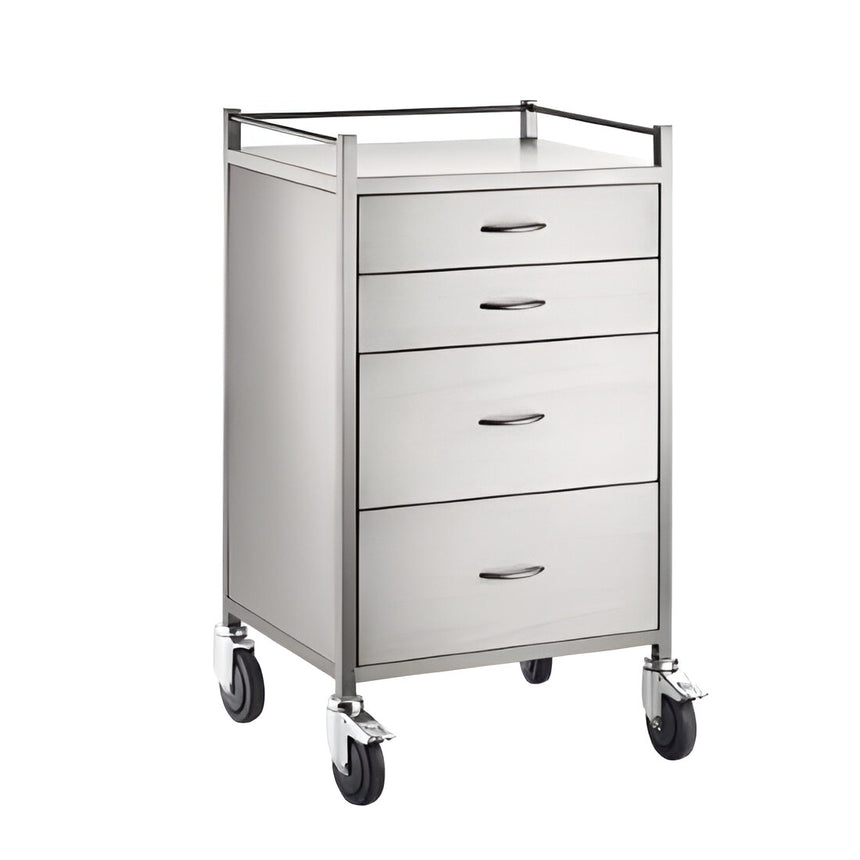 CubicHealth Stainless Steel Anaesthetic Trolley 4 Drawer