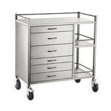 CubicHealth Stainless Steel Anaesthetic Trolley 6 Drawer