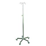 CubicHealth Stainless Steel IV Stand 4 Hook