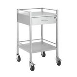 CubicHealth Stainless Steel Single Trolley 1 Drawer + Lock