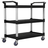 CubicHealth Storage Trolley 3 Shelves Black