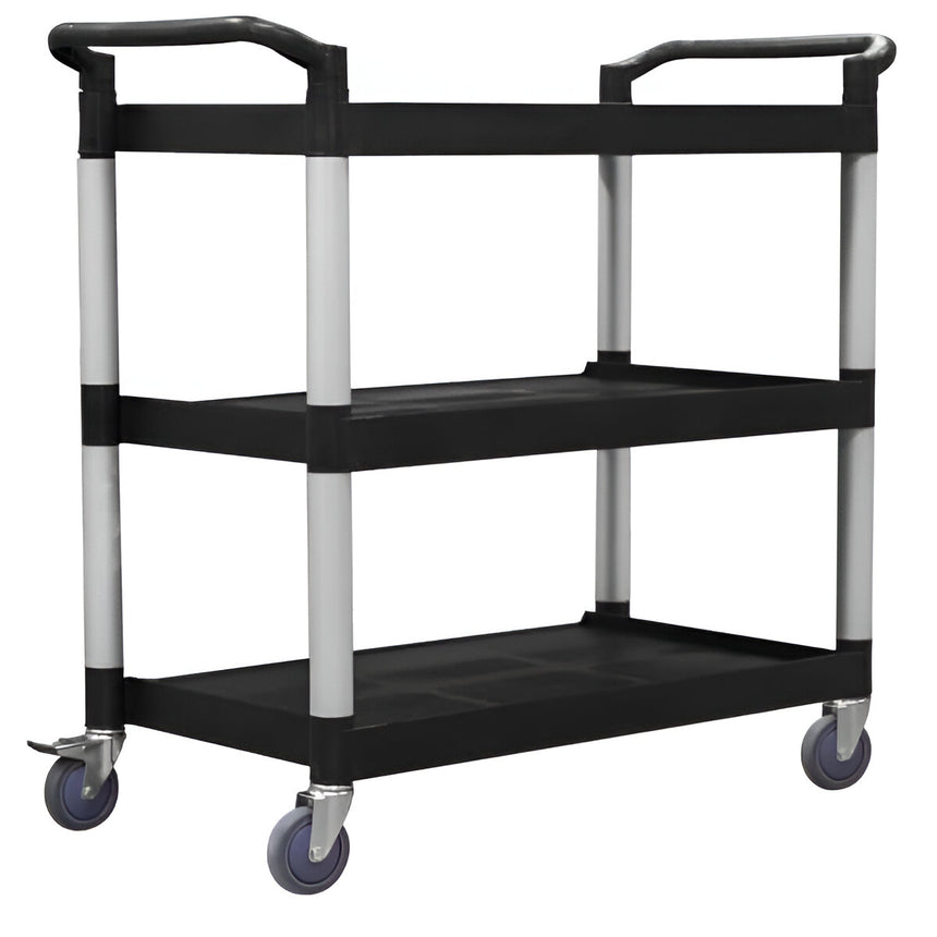 CubicHealth Storage Trolley 3 Shelves Black