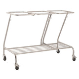 CubicHealth Stainless Steel Triple Linen Bin Trolley
