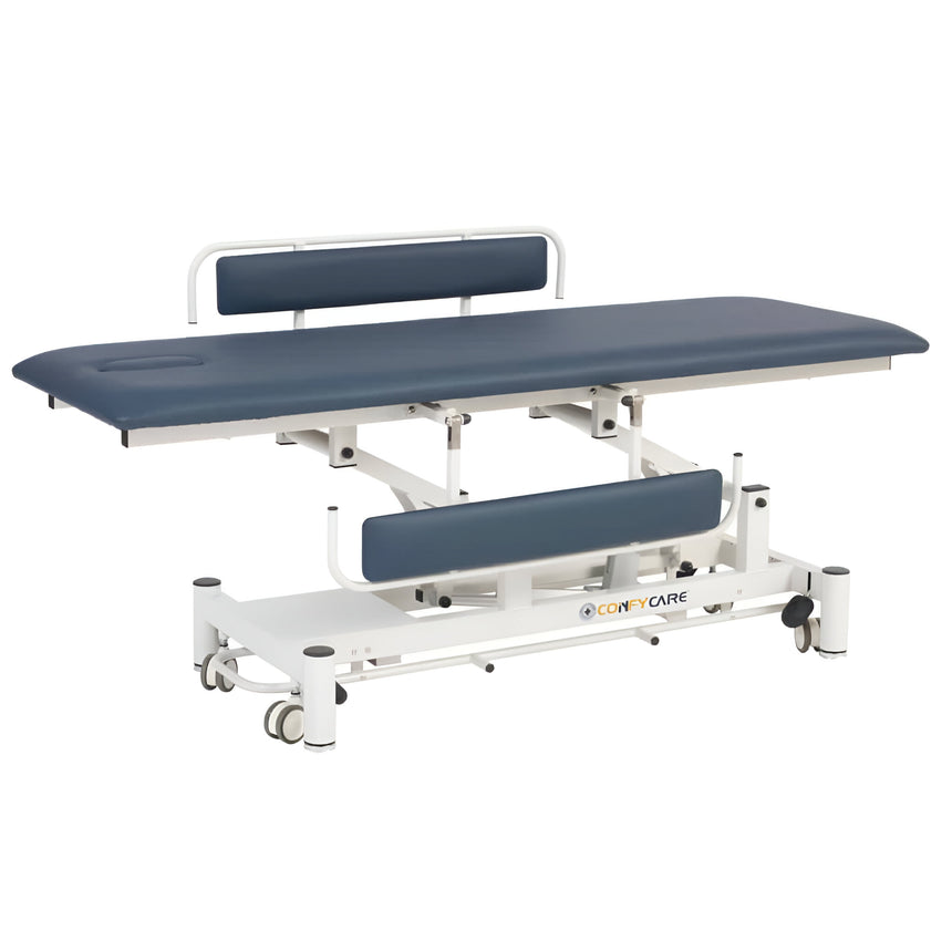 CubicHealth Treatment/Change Table With Side Rails Navy Blue Upholstery