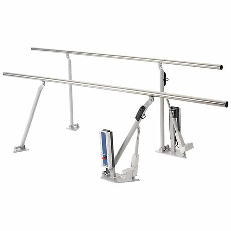 HealthTec Electric Height Adjustable Parallel Walking Rails One Side lowered