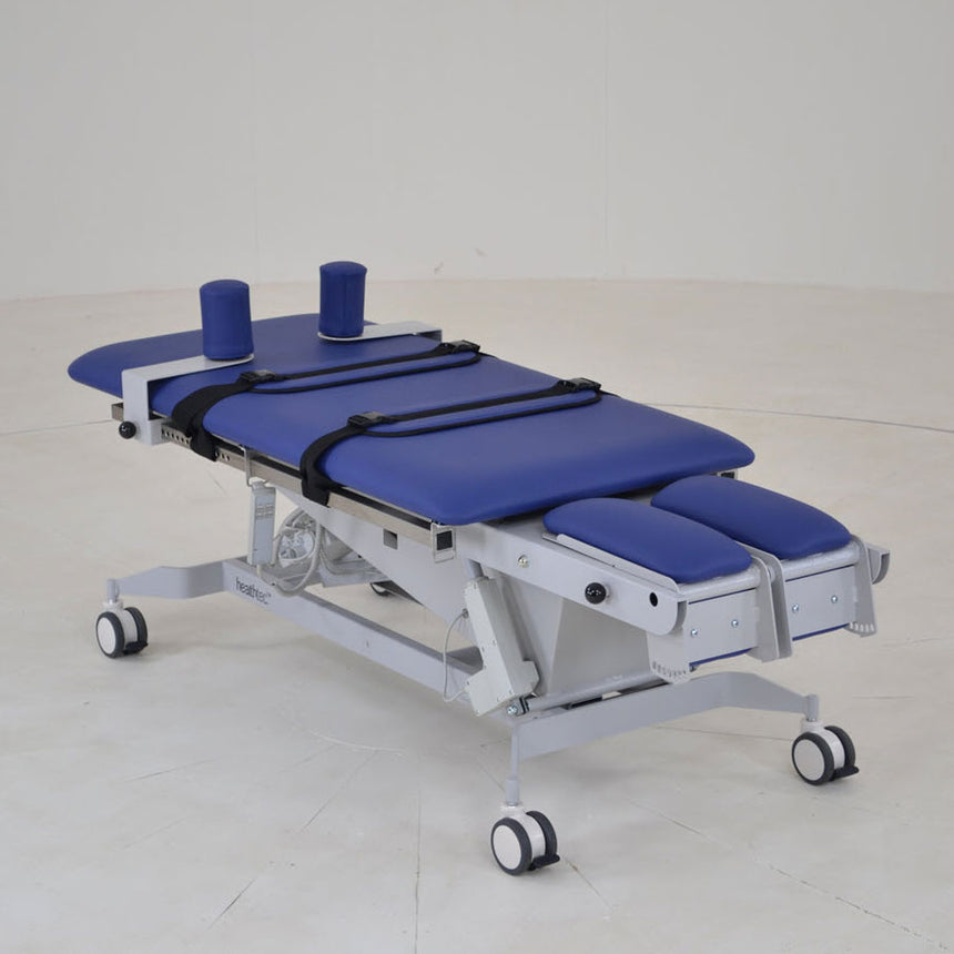 Healthtec Slide Top Tilt Table (710 wide) - Single Section w/Castors & Sliding Top Plantar/Dorsi Footplate Hoist Access
