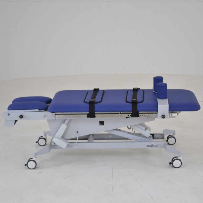 Healthtec Slide Top Tilt Table (710 wide) - Single Section w/Castors & Sliding Top Plantar/Dorsi Footplate Hoist Access