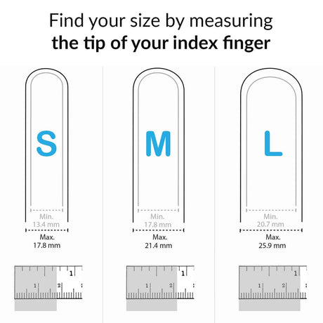 MusicGlove Finger Size Chart