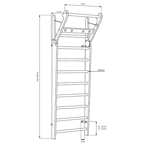 Nohrd Wall Bars Dimensions 10 14