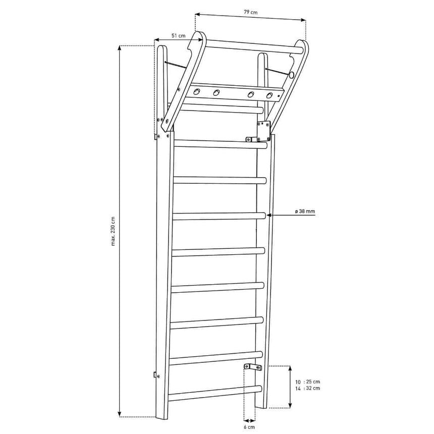 Nohrd Wall Bars Dimensions 10 14
