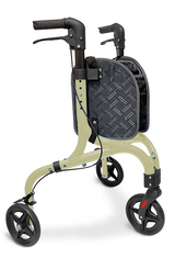 RedGum Lightweight Tri Walker in gold, 4.6kg three wheel walker with storage bag