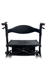 Wide 560mm padded sling seat on the RedGum Bariatric Seat Walker