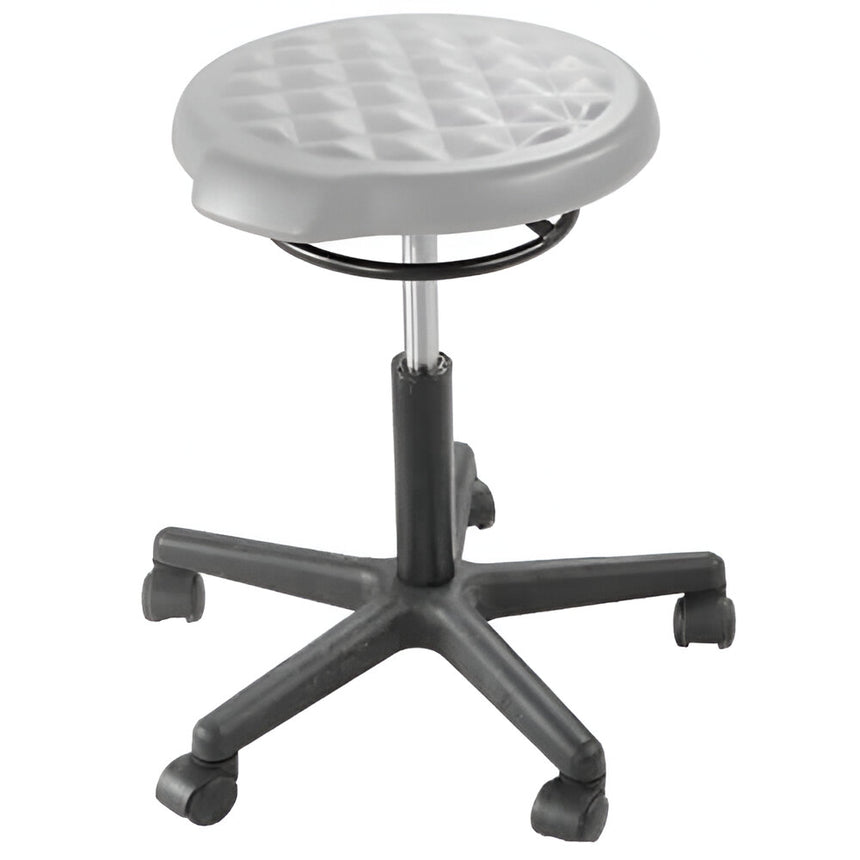 Therakit NEO Round Stool 37cm dia Grey Moulded Seat