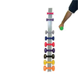 TheraKit 10 Dumbell Rack Wall Mounted PVC Model