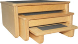 Therakit Nestable Timber Footstool Set 3 Steps 2"4"6"