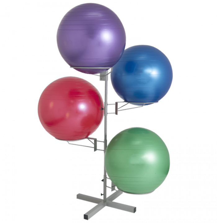 TheraKit fitness ball storage tree rack for holding multiple exercise balls
