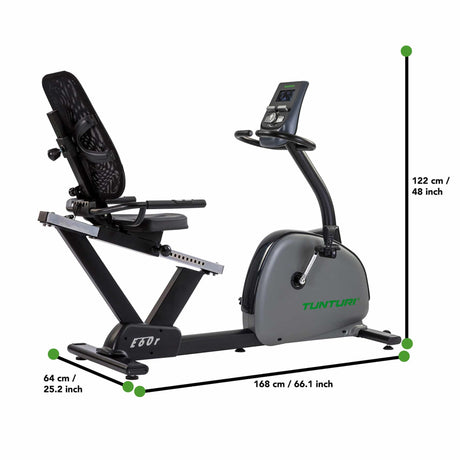 Tunturi E60R Recumbent Bike Dimensions
