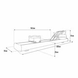WaterRower m1 Lo Rise Dimensions Diagram