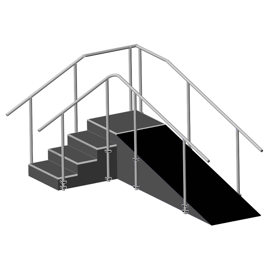 Coner Ramp AusCo Access+ Corner Stairs & Ramp – Rehab Technology