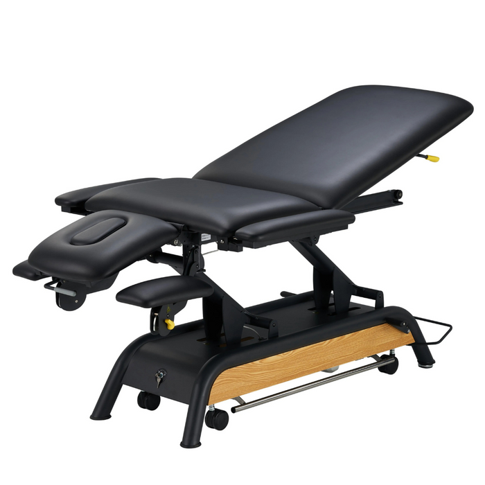 Therakit MONO 7 section treatment table with black upholstery