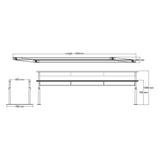 AusCo Folding EzyStore Timber Parallel Walking Bars with Adjustable Height