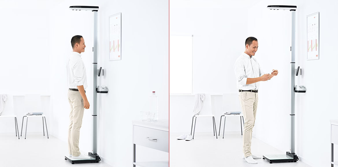seca 286 - Digital Measuring Station with Ultrasonic Height Measurement