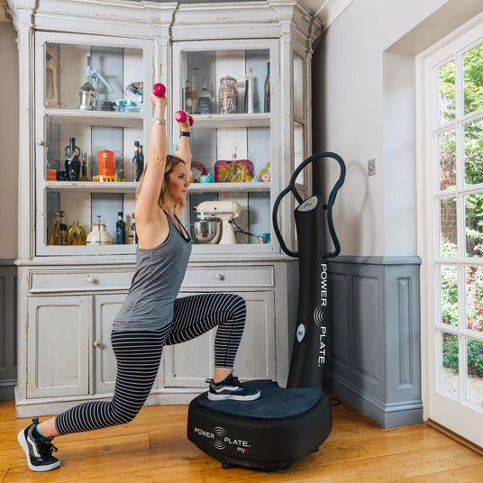 Power Plate My5 vibration training platform in black, full unit shown