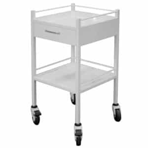 CubicHealth Powder Coated Single 1 Drawer Trolley 2