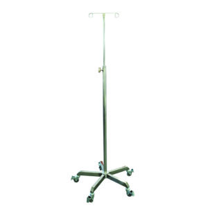 CubicHealth Stainless Steel IV Stand 2 Hook