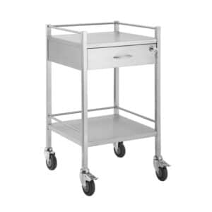 CubicHealth Stainless Steel Trolley 1 Drawer With Lock