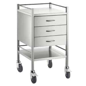 CubicHealth Stainless Steel Trolley 3 Drawer