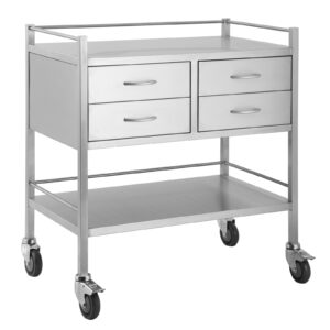 CubicHealth Stainless Steel Trolley 4 Draw Two Over Two
