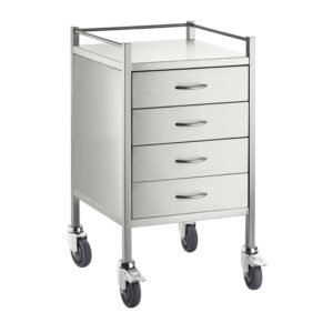 CubicHealth Stainless Steel Trolley 4 Drawer