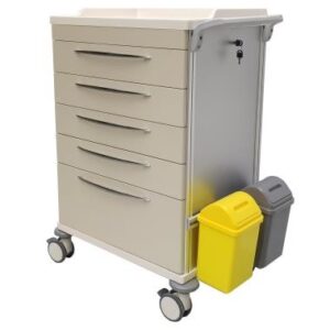 CubicHealth Medicine Cart 5 Drawer