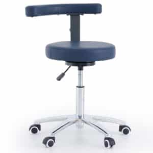 CubicHealth Round Stool With Armrest Navy Blue 1