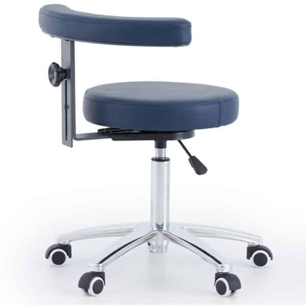 CubicHealth Round Stool With Armrest Navy Blue 2