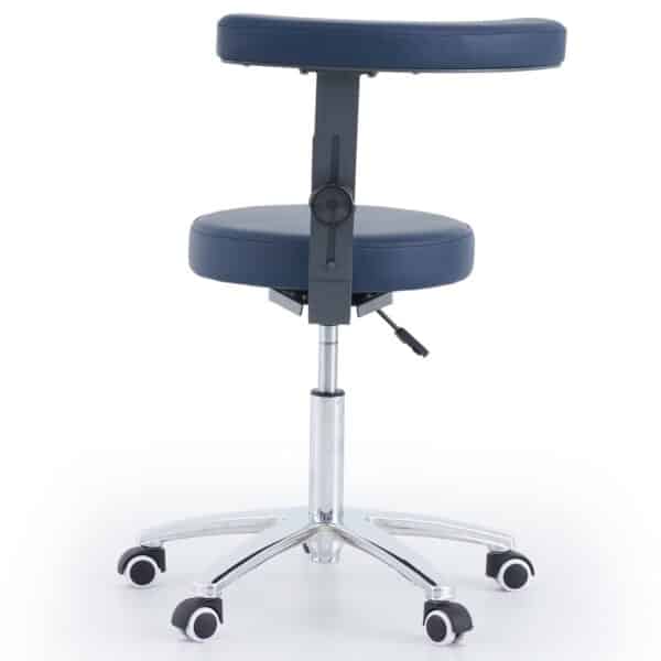 CubicHealth Round Stool With Armrest Navy Blue 3