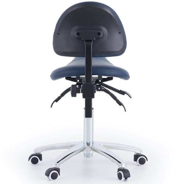 CubicHealth Saddle Stool With Backrest Navy Blue Back