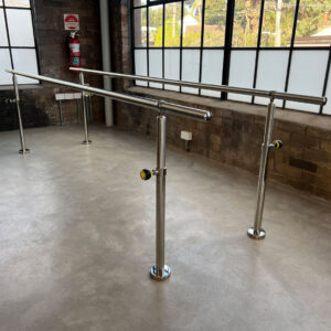 CubicHealth Parallel Bars 3m Stainless Steel Bolt Down 1080