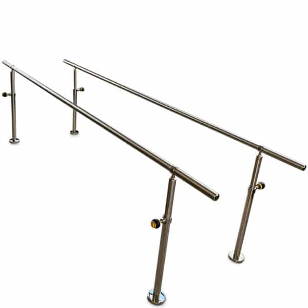 CubicHealth Parallel Bars 3m Stainless Steel Bolt Down 1080 White2